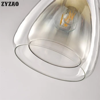 Модерен и опростен дизайн на ресторант led висящи лампи с трапезария и творчеството стъкло E27 Hanglamp бар кухня висящи осветителни тела осветителни Тела