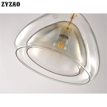 Модерен и опростен дизайн на ресторант led висящи лампи с трапезария и творчеството стъкло E27 Hanglamp бар кухня висящи осветителни тела осветителни Тела