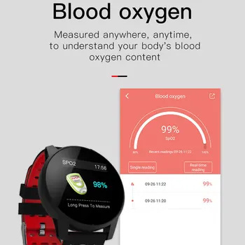 KY108 1.3-инчов цветен екран на смарт гривна на Мъже, Жени фитнес тракер измерване на налягането на монитор на сърдечната честота часовници Smart Watch