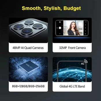Смартфон Cubot C30 8GB 128GB/256GB 48MP Quad Camera Global 4G LTE Хелио P60 NFC 6.4 Inch FHD+ 4200mAh Android 10 мобилен телефон