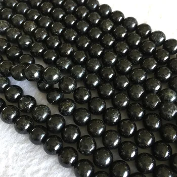 Естествен истински черен флогопит Biolite през цялата свободни гладки мъниста 4 мм, 6 мм, 8 мм, 10 мм, 12 мм 15 ' 05738