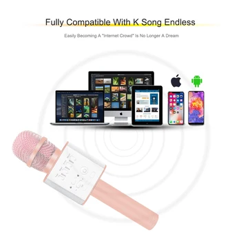В9 Bluetooth Безжичен Микрофон за Мобилен Телефон Микрофона да Пее И да Записва Преносим Микрофон Ws858 Обновяване на Караоке Микрофон Дома кабелна телевизия