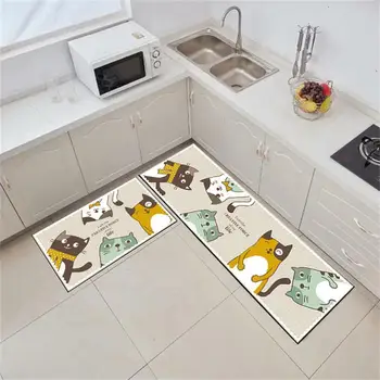 Кухня противоскользящий мат дълъг коридор подложка за баня, всекидневна килим на входа мат 3D модел животни, килими, декорация на дома пол