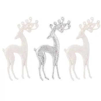 3шт коледен елен дървени висулки декорация на коледна украса направи си САМ Коледна елха, висящи бижута подаръци