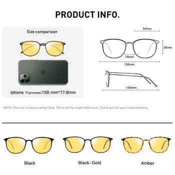 КАПОНИ фотохромичните слънчеви очила мъжете шофиране Хамелеон очила мъжки жълти лещи слънчеви очила ден за нощно виждане овални очила BSYS520