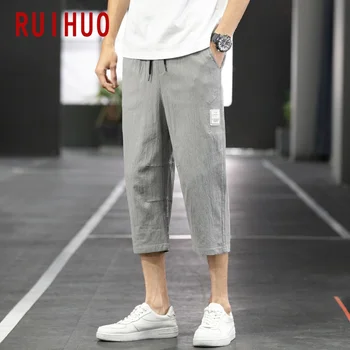 RUIHUO теле дължина на ежедневните панталони мъжка мода 2020 спортни панталони пътеки мъжете японски градинска панталони хип-хоп панталони облекло M-4XL