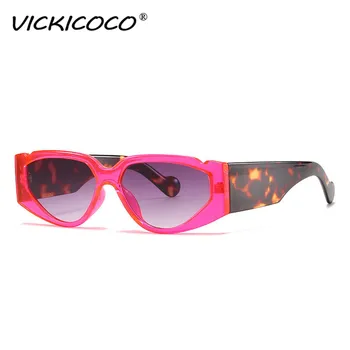 Мода ретро дами Котешко око Слънчеви очила за Жени на по-голяма рамка квадратни мъжки слънчеви очила ретро пънк защита на очите Слънчеви очила с UV400