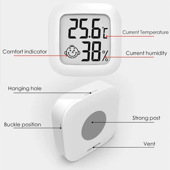 Bluetooth и дигитален термометър 2 LCD дигитален влагомер безжичен интелигентен сензор за температура и влажност без батерии