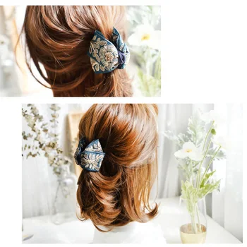 Мода момиче прекрасни бродирани коса и нокти Лъч Родословни жени аксесоари за коса Красотата на косата раци скоба шапки малка скоба за коса