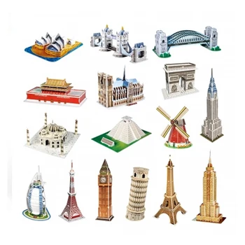 3D пъзел Триумфалната арка Книжен модел САМ творчески подарък за децата забавни играчки горещ мини-свят на архитектурен T14