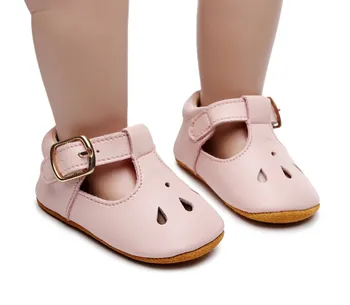 Естествена Кожа Детски Обувки Твърда Подметка Обувки Waterdrop Hollow Ежедневни Обувки, Дишаща Дете, Момиче, Момче Firstwalker Обувки