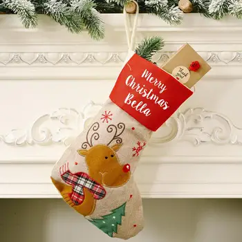 Персонални името на Новата Година Коледа отглеждане чанта коледни подаръци от бонбони чанта коледна украса за дома Коледно дърво декори