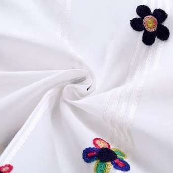 VIDMID Детски дрехи Детски памук цвете момиче с къс ръкав тениска годишният топ Детски тениски чист памук дрехи P824