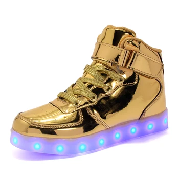 Детски обувки със светлината 2018 baby boys girls Luminous shoes chaussure led enfant child fashion Детски маратонки USB зареждане