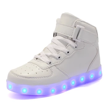 Детски обувки със светлината 2018 baby boys girls Luminous shoes chaussure led enfant child fashion Детски маратонки USB зареждане