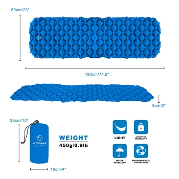 Hitorhike innovative sleeping pad fast filling air bag super light надуваем матрак с възглавница life rescue 500g възглавница pad