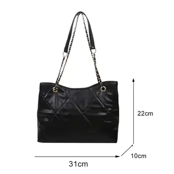 Мода решетеста модел жените куриерски чанти за ежедневни голям капацитет изкуствена кожа лотария рамото Crossbody чанта