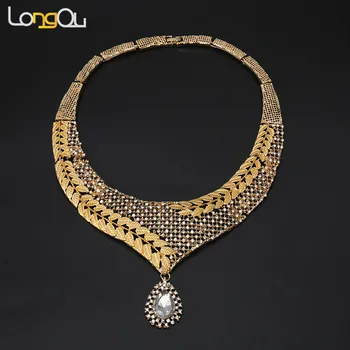 2019 Dubai Gold Colorful jewelry set продажба на Едро на сватбени женски аксесоари, бижута set Brand quality изявление jewelry set
