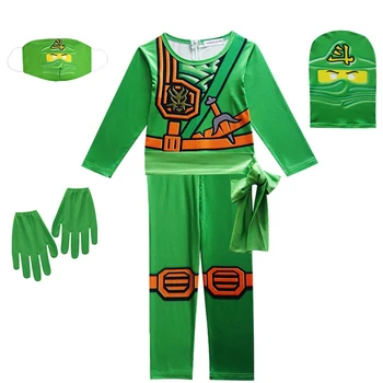 2021 Ninjago Costume Boy Costume Child Fancy Party Dress Up Карнавал За Хелоуин Костюм За Деца Нинджа Cosplay Супергерой Гащеризон