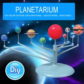 3D модел на планетите Kid ' S Educational Сам разгледайте 9 планети в Слънчевата система планетариум живопис научна панаир проект образователни играчки