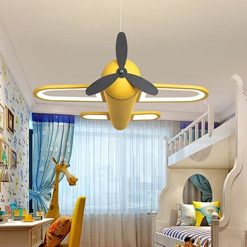 Нов дизайн на самолет лампи творчески led полилей за детска стая-Детска спалня модерна полилей декорация на дома виси лампа