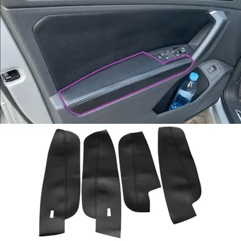 За VW Tiguan 2017 2018 2019 4шт микрофибър кожена вътрешна врата копчето подлакътник панел на кутията защитно покритие