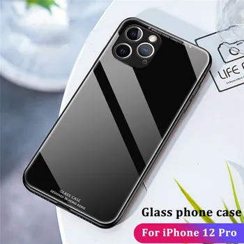Луксозен закалено стъкло калъф за телефон iPhone 12 Pro Max 12 mini 11 Pro X XR XS Max Case For iPhone 11pro max защитен калъф