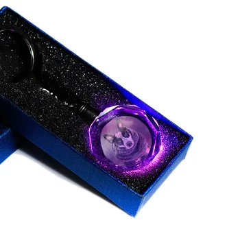 Странни персонализирани Crystal K9 водил ключова верига Подгонянное снимка за домашни любимци лазер выгравировал сувенир за подарък ключова пръстени на снимката за вашите домашни любимци