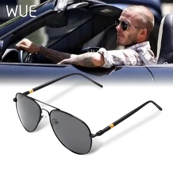 WUE Classic Pilot поляризирани фотохромичните слънчеви очила Мъже, Жени Сплавная дограма за маркови дизайнерски очила за шофиране, риболов Shad