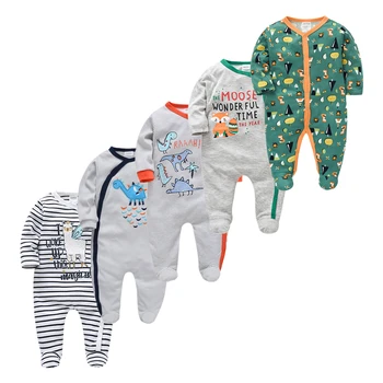 2020 новороденото дете пижами гащеризон карикатура детски дрехи с дълъг ръкав пижами дете тела Baby Boy тела