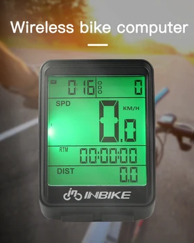 INBIKE водоустойчив под наем за измерване на скоростта на безжичната жичен компютър МТВ велосипед Колоездене хронометър километража часовници led цифрови аксесоари