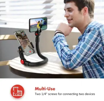 Fotopro водоустойчив, Гъвкав статив Smartphone Видео Стенд Комплект с Bluetooth дистанционно управление и смартфон за стрийминг, 45 см