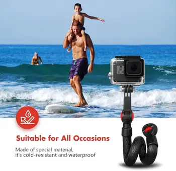 Fotopro водоустойчив, Гъвкав статив Smartphone Видео Стенд Комплект с Bluetooth дистанционно управление и смартфон за стрийминг, 45 см