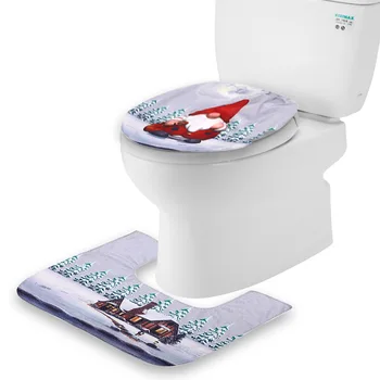 2 елемента коледни елементи на седалката за тоалетна възглавницата на постелката за баня коледна украса баня TB продажба