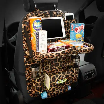 Автомобилна сгъваема чанта за съхранение на задната седалка на хранително-вкусовата тава маса за отцеждане на задната седалка на водата автомобилна поставка за чаши с многофункционален сгъваем организатор
