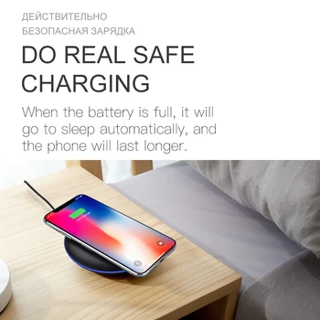 IONCT Qi Wireless Charger for iPhone X XR XS Max 8 Fast USB Charging pad for Samsung S8 S9 Note 9 Xiaomi phone charger wirless