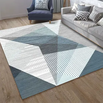3D тъкан килим противоскользящий матов найлон миещи полиестерна тъкан килим повторяемая хол 3D синя тъкан килим