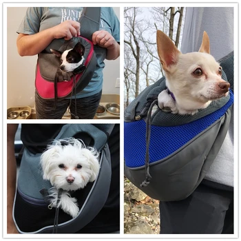 Benepaw Дишаща Мрежа Small Dog Bag Удобен Здрава Регулируема Каишка Джоб Пет Sling Safety Hook Carrier Cat Puppy Travel
