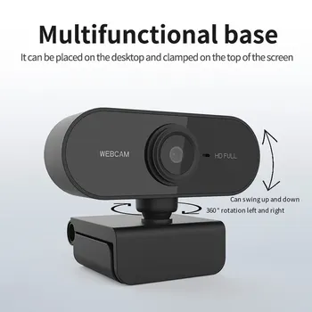 2020 нов оригинален Full HD 1080 пиксела, уеб камера, вградена камера с въртяща се USB конектор за компютър, Mac, desktop