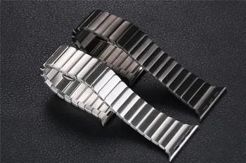 Луксозна каишка за часовник от неръждаема стомана apple watch band 42 милиметра 38mm Линк гривна каишка за iwatch 4 bands 44 mm 40mm series 3 2 1