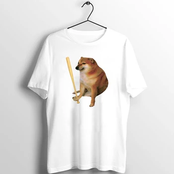 Unisex Tshirt Women Doge Смешни T Shirt Bonk Meme Artwork Printed Tee Swole Doge print basic white casual short sleeve върховете tees