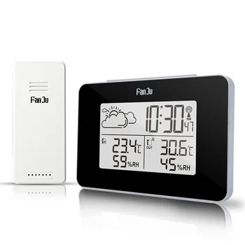 Digital alarm clock метеорологичната станция безжичен датчик за термометър, влагомер електронен LCD дисплей време за настолни компютри часовници нова