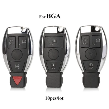 Jingyuqin 10 бр. / лот 2 3 4 бутона Smart Remote Shell Key за Mercedes Benz 2000 + NEC BGA Type Car Auto Key Case Fob за MB