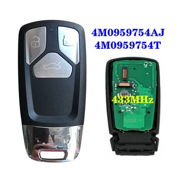 4m0 959 754 AJ T Smart Remote Car Key Fob 3 бутона 433MHz за Audi TT A4 A5 Q5 Q7 S5 SQ5 - 4M0959754AJ, 4M0959754T