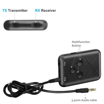 3,5 мм безжичен аудио адаптер Bluetooth предавател, приемник за смартфон PC TV, Bluetooth приемник и предавател