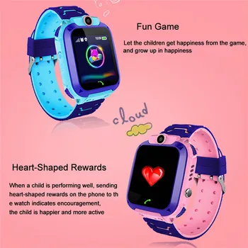 Гореща водоустойчив Q12 Smart Watch многофункционален деца цифрови часовници детски часовници телефон за IOS и Android детски играчки подарък Blu