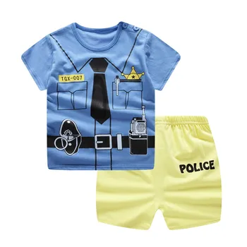 Детски дрехи момчета комплекти пролет лято мода развлечения Лъв тениска + плажни шорти новородено момиче облекло деца Bebes костюм