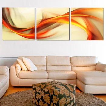 HD печатни съвременна живопис върху платно, рамка 3 бр. абстрактни цветни Модулна боядисване на стените, изкуство домашен интериор плакати хол