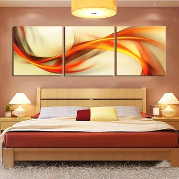 HD печатни съвременна живопис върху платно, рамка 3 бр. абстрактни цветни Модулна боядисване на стените, изкуство домашен интериор плакати хол