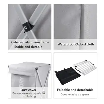 X-образна сгъваема сгъваема кош за мръсни дрехи и бельо организатор сортировач пране на общежитието кошница за дрехи, чанта за съхранение на Оксфорд плат